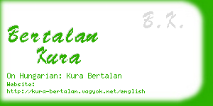bertalan kura business card